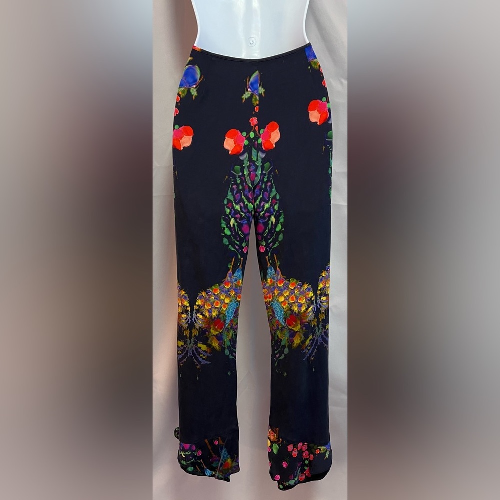 CYNTHIA ROWLEY Roseland Floral Flare Women’s Pant, Size 0 - Picture 3 of 12